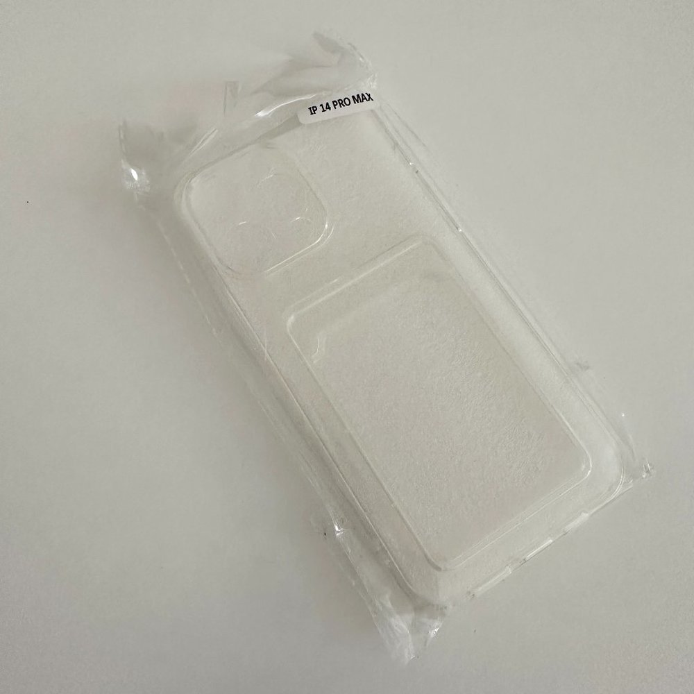Clear Soft Card Holder Slot Apple iPhone Case - iphone 14 pro max